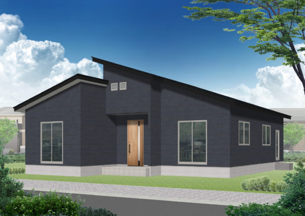 30坪平屋の外観パースをご紹介 パパまるハウスでの30坪平屋建設