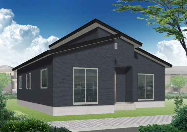 30坪平屋の外観パースをご紹介 パパまるハウスでの30坪平屋建設 30坪平屋の外観パースをご紹介 パパまるハウスでの30坪平屋建設
